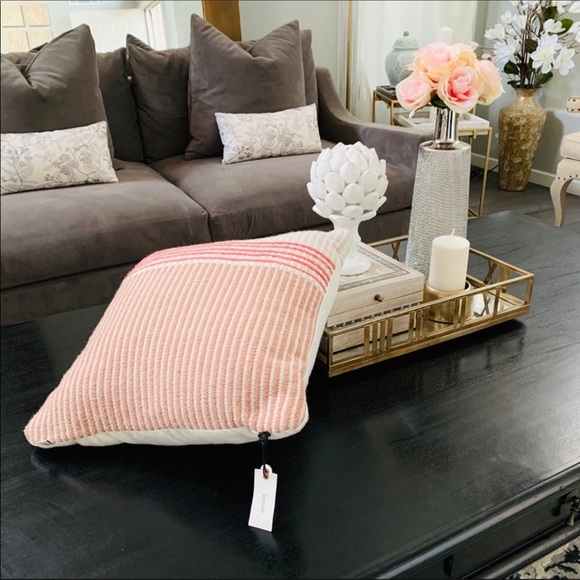 Hearth and hand PINK indoor/outdoor pillow NEW